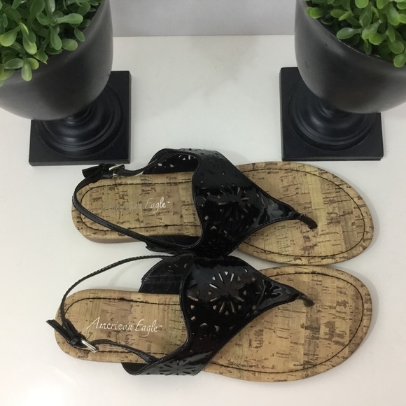 American Eagle Black Thong Sandals, 10 - Picture 7 of 7